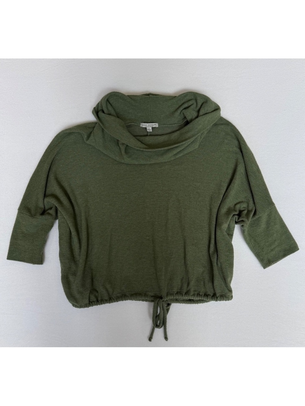 Green Envelope Los Angeles Olive Green Pullover Hoodie with Drawstring